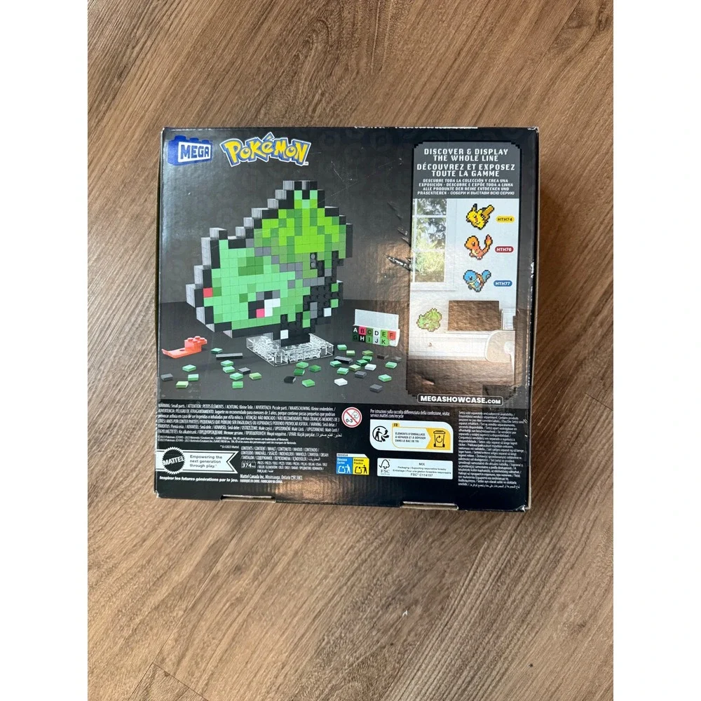 Mega Pokemon Bulbasaur Pixel Art Building Set 374 Pieces HTH75 Retro Style